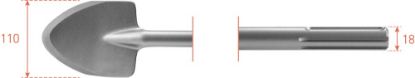 Afbeeldingen van ROTEC Schopbeitel SDS-Max 110X400MM