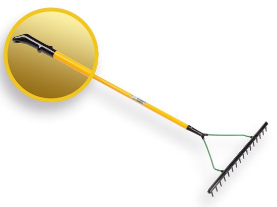 Afbeeldingen van JOST Bunkerhark golf 16 korte tanden zwart met steel 170X2,8CM 