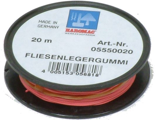 Afbeeldingen van Tegelhoek elastiek rood 20M