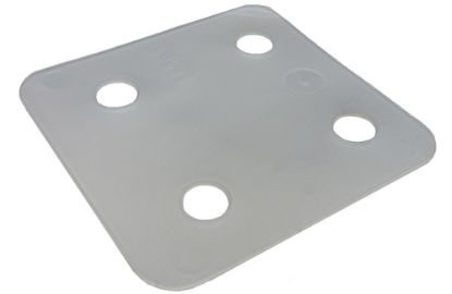 Afbeeldingen van GEBR. BODEGRAVEN Drukplaat KS zonder sleuf transparant 1MM 70X70MM