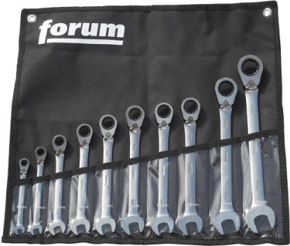 Afbeeldingen van FORUM Ringratelsteeksleutel omschakelbaar 8-24MM 10x