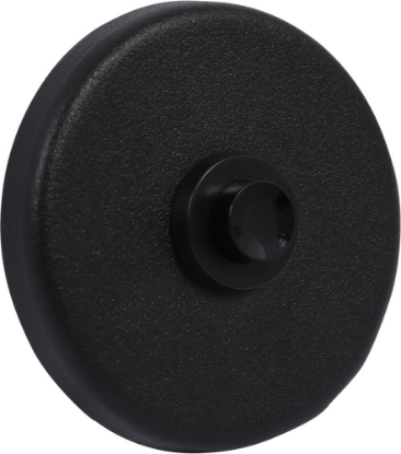 Afbeeldingen van OXLOC Beldrukker mat zwart aluminium rond