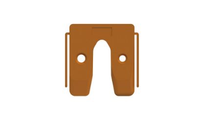 Afbeeldingen van GEBR. BODEGRAVEN Uitvulplaatje KS oranje met stelpootje 2MM 50X50MM