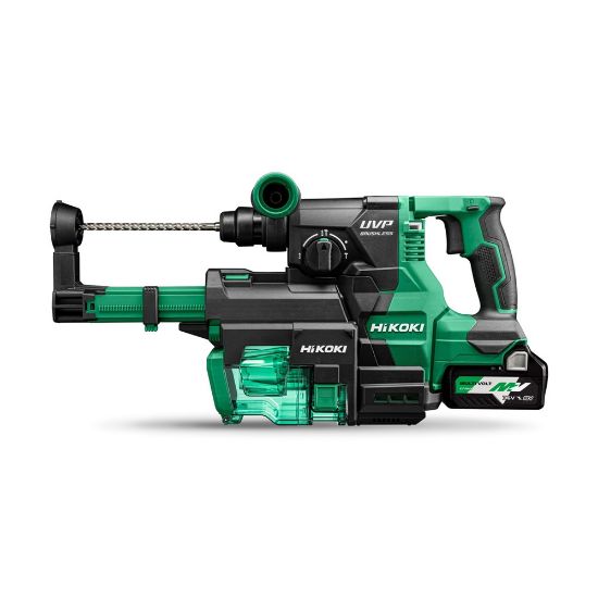 Afbeeldingen van HIKOKI DH3628DA WEZ ACCU BOOR-BREEKHAMER SDS PLUS 36V, BL, 3,2J, MV, RFC, 2x MV-A [36V 2,5Ah/18V 5,0Ah] in HSC III, incl. stofafzuigunit
