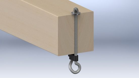 Afbeeldingen van GEBR. BODEGRAVEN Veiligheidschommelhaak EV houtdraad HT10,6 150X22MM Ø10,6MM