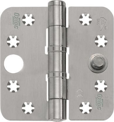 Afbeeldingen van OXLOC Veiligheidsschijflagerscharnier RVS ronde hoeken 89X89MM