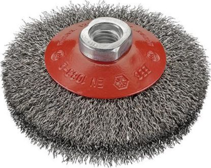 Afbeeldingen van FORUM Kegelborstel gegolfd staaldraad M14 100X0,3MM