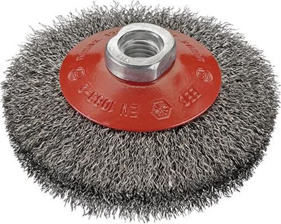 Afbeeldingen van FORUM Kegelborstel gegolfd staaldraad M14 100X0,3MM