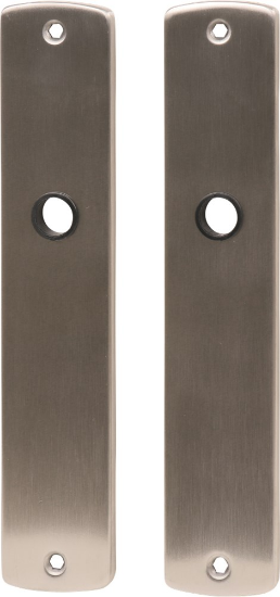 Afbeeldingen van OXLOC Langschild krukgat + profielcilinder renovatie RVS