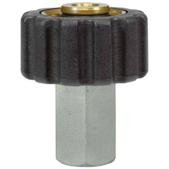 Afbeeldingen van Draaikoppeling messing/kunststof 22 ¼"binnendraad