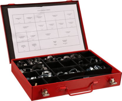 Afbeeldingen van KELFORT Assortimentskist slangklemmen + 2x oorklemmen EV