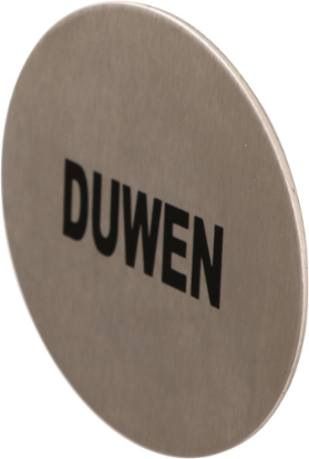 Afbeeldingen van OXLOC Symboolplaat RVS duwen 75MM