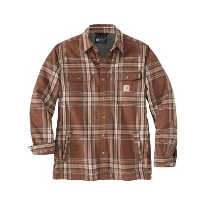 Afbeeldingen van CARHARTT Overhemd flannel sherpa geruit 105430 burnt sienna 2XL