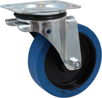 Afbeeldingen van KELFORT Zwenkwiel blauw EV met rollager 160MM