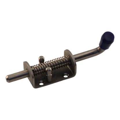 Afbeeldingen van Trekgrendel RVS met plaatbevestiging 12MM