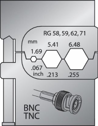 Afbeeldingen van GEDORE Krimpbek t.b.v. coax-connectoren RG 58/59/62/71