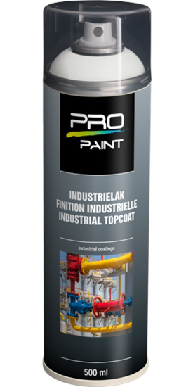 Afbeeldingen van PRO-PAINT Industrie lak / deklaag zuiverwit RAL9010 HG 500ML