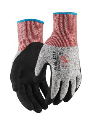 Afbeeldingen van BLÅKLÄDER Handschoen snijbestendig nitril-gecoat 2282 zwart/grijs melange 7