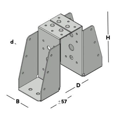 Afbeeldingen van GEBR. BODEGRAVEN Balkdrager GBS DB SV 59X121 d=..MM 1,5MM