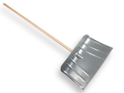 Afbeeldingen van Sneeuwschuiver metaal gebogen 45X30CM met steel 140X2,8CM