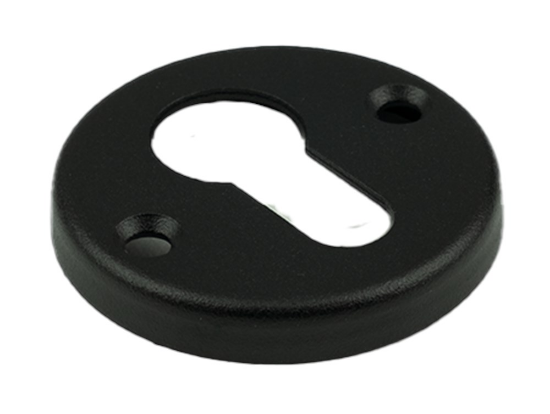 Afbeeldingen van Afdekrozet PC type 3 RH recht zwart