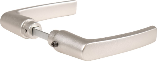 Afbeeldingen van OXLOC Deurkruk blokmodel Bordeaux aluminium F1 38-42MM