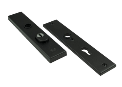 Afbeeldingen van Veiligheidslangschild recht 251/15 zwart PC92