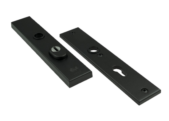 Afbeeldingen van Veiligheidslangschild recht 251/15 zwart PC92