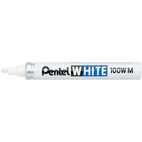 Afbeeldingen van PENTEL Merkstift 100W-Medium wit
