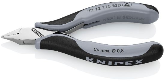 Afbeeldingen van KNIPEX Zijsnijtang elektro 7772115ESD DIN9654