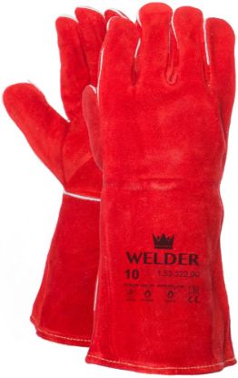 Afbeeldingen van OXXA Lashandschoen splitleder Welder 53-122 rood 10
