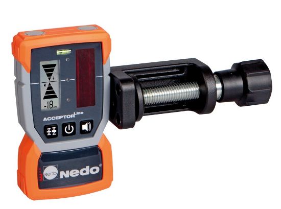 Afbeeldingen van NEDO Laserontvanger ACCEPTOR Line met mm-display en heavy-duty baakklem 430337