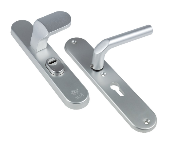 Afbeeldingen van Voordeurgarnituur PC92 KTB ovaal kruk 369