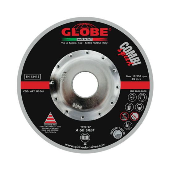 Afbeeldingen van GLOBE Afbraam-/doorslijpschijf G1041 RVS A-60-SX 125X2X22,2MM
