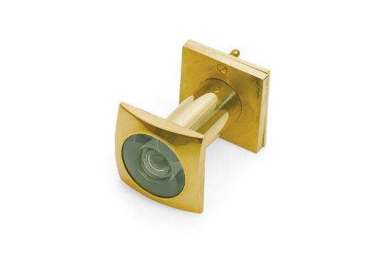 Afbeeldingen van Deurspion vierkant 200° Me gepoijst 16MM