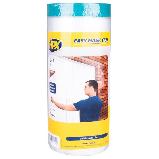 Afbeeldingen van HPX Easy Mask afdekfolie + cloth tape 260CM 17M