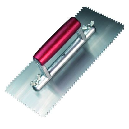 Afbeeldingen van MELKMEISJE Plakspaan alle zijden 4MM vertand 280X130MM