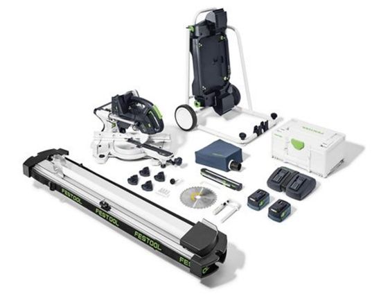 Afbeeldingen van FESTOOL Accu afkortzaag KSC 60 5,0 I-UG-Set 18/36 V 5,0Ah met Onderstel 577666