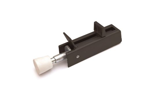 Afbeeldingen van IBFM Deurvastzetter voetstift DX zamac zwart 30X122MM schootuitslag 54MM t.b.v. deur tot 60kg