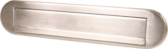 Afbeeldingen van OXLOC Briefplaat RVS A4 mat ovaal valklep + veer