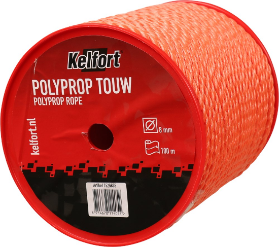 Afbeeldingen van KELFORT Touw polypropyleen oranje 8MM 100M