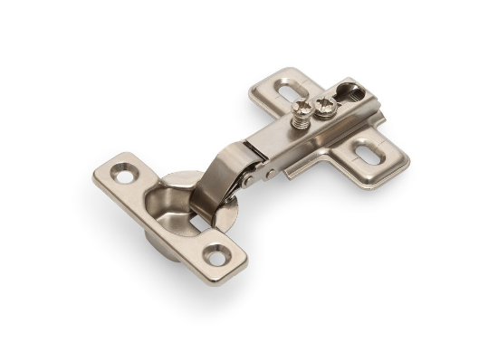 Afbeeldingen van DX Inboorkastscharnier 95° opliggend staal vernikkeld 26MM