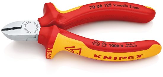 Afbeeldingen van KNIPEX Zijsnijtang VDE 7006125 DIN60900 125MM
