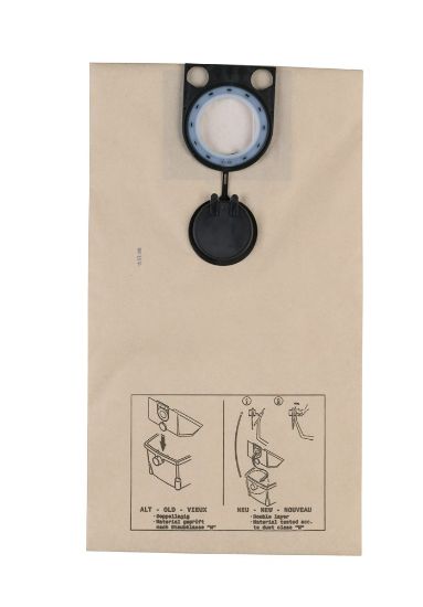 Afbeeldingen van MILWAUKEE Stofzuigerzak papier 25L. 5x