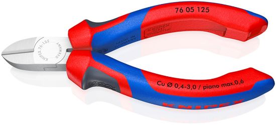 Afbeeldingen van KNIPEX Zijsnijtang elektro 7605125 DIN9654