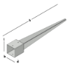 Afbeeldingen van GEBR. BODEGRAVEN Paalhouder met punt TV 121X121X900MM 2,5MM