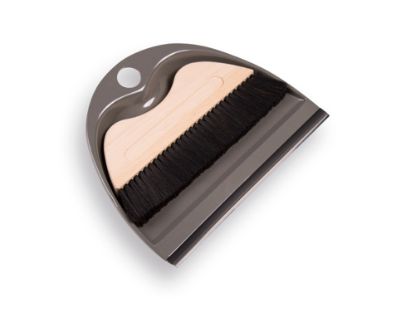 Afbeeldingen van Stofblik Blixs metaal met rubberen strip en magneet handveger 