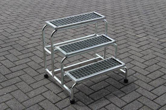 Afbeeldingen van ASC Montagetrap 3 treeds met rooster 58,5X84X59,5CM 