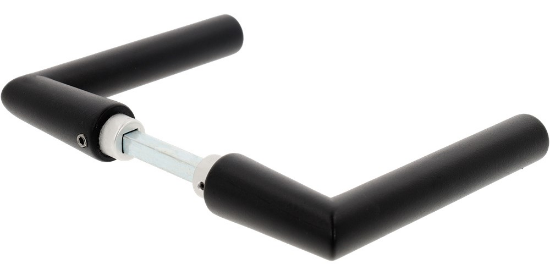 Afbeeldingen van OXLOC Deurkruk haaks-model Nice aluminium zwart 53-57MM