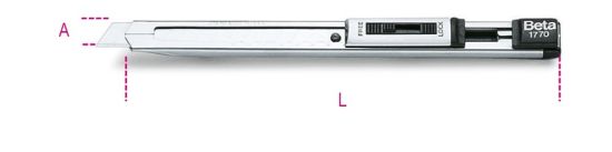 Afbeeldingen van BETA Afbreekmes 9MM plat model 1770